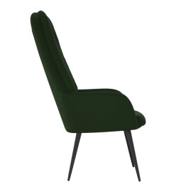 Chaise de relaxation Vert foncé Velours