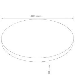 Dessus de table Rond MDF 400 x 18 mm