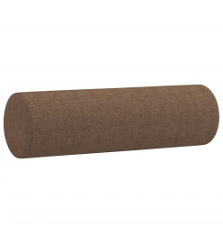 Canapé 2 places avec oreillers décoratifs marron 120 cm tissu