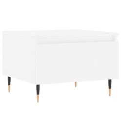 Table basse blanc 50x46x35 cm bois d'ingénierie