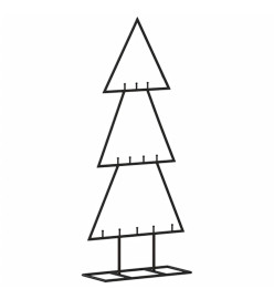 Arbre de Noël en métal pour décoration noir 60 cm