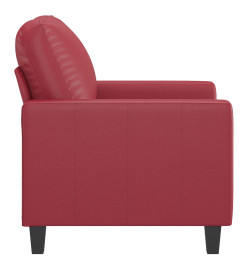 Fauteuil Rouge bordeaux 60 cm Similicuir