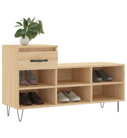 Armoire à chaussures Chêne sonoma 102x36x60cm Bois d'ingénierie