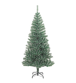 Sapin de Noël artificiel avec neige floquée vert 240 cm