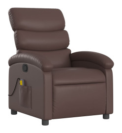 Fauteuil de massage inclinable Marron Similicuir