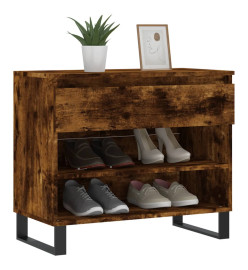 Armoire à chaussures Chêne fumé 70x36x60 cm Bois d'ingénierie