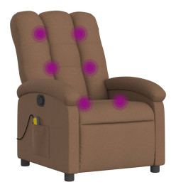 Fauteuil de massage inclinable Marron Tissu