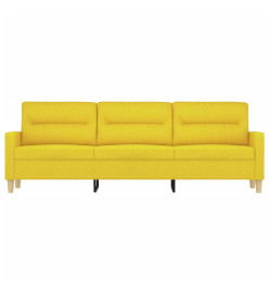 Canapé à 3 places Jaune clair 180 cm Tissu