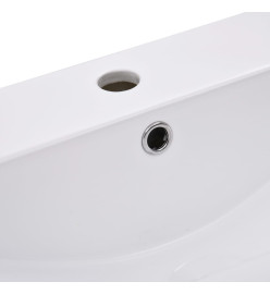 Lavabo encastré 91 x 39,5 x 18,5 cm Céramique Blanc