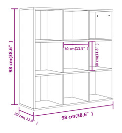 Bibliothèque Chêne sonoma 98x30x98 cm Aggloméré