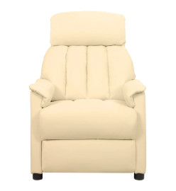 Fauteuil de massage électrique Crème Similicuir