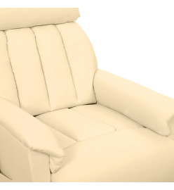 Fauteuil de massage électrique Crème Similicuir