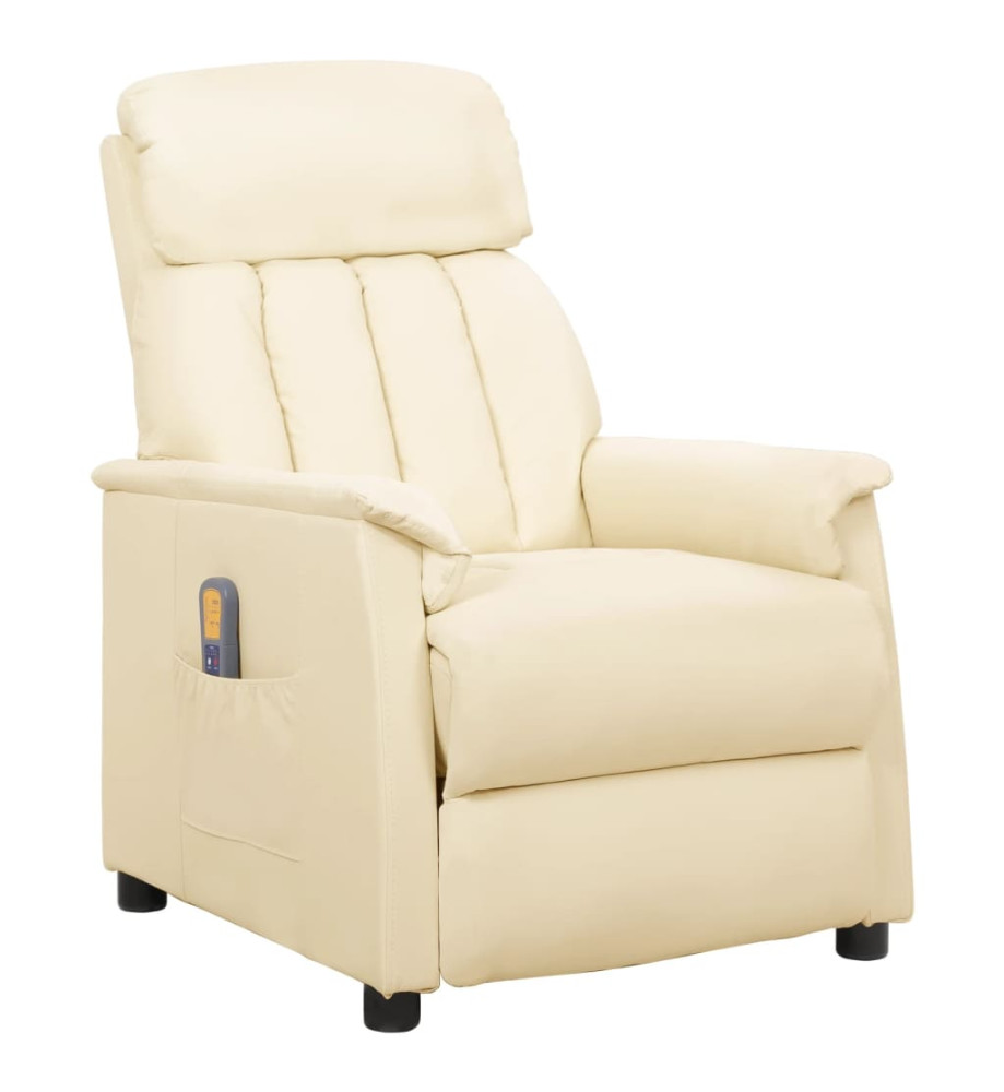 Fauteuil de massage Crème Similicuir