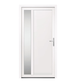 Porte d'entrée Blanc 108x208 cm PVC