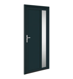 Porte d'entrée anthracite 98x208 cm PVC