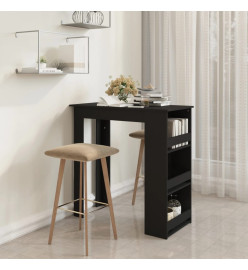 Table de bar avec rangement Noir 102x50x103,5 cm Aggloméré