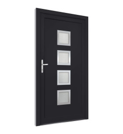 Porte d'entrée anthracite 108x208 cm PVC