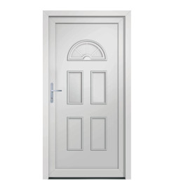 Porte d'entrée Blanc 98x208 cm PVC