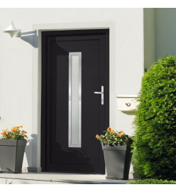 Porte d'entrée anthracite 98x200 cm PVC