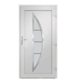 Porte d'entrée anthracite 98x190 cm PVC