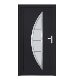 Porte d'entrée anthracite 98x208 cm PVC