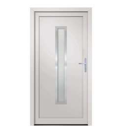 Porte d'entrée Blanc 108x208 cm PVC