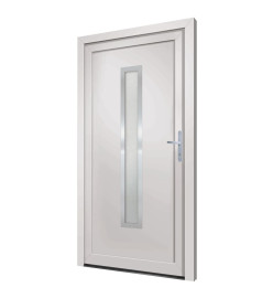 Porte d'entrée Blanc 108x208 cm PVC