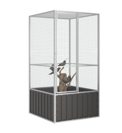 Cage à oiseaux Anthracite 111x107x211,5 cm Acier galvanisé