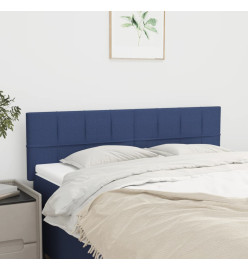 Têtes de lit 2 pcs Bleu 72x5x78/88 cm Tissu