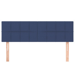 Têtes de lit 2 pcs Bleu 72x5x78/88 cm Tissu