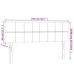 Têtes de lit 2 pcs Bleu 72x5x78/88 cm Tissu
