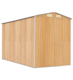 Abri de jardin Marron clair 192x357x223 cm Acier galvanisé