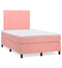 Lit à sommier tapissier avec matelas Rose 120x200 cm Velours