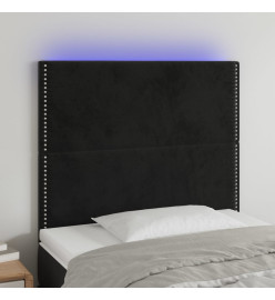 Tête de lit à LED Noir 90x5x118/128 cm Velours