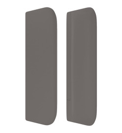 Tête de lit avec oreilles Gris 147x16x78/88 cm Similicuir