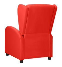 Fauteuil inclinable électrique à oreilles Rouge Similicuir