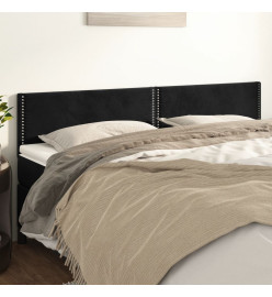 Têtes de lit 2 pcs Noir 90x5x78/88 cm Velours