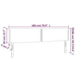 Têtes de lit 2 pcs Noir 90x5x78/88 cm Velours