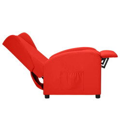 Fauteuil inclinable Rouge Similicuir