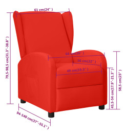 Fauteuil inclinable Rouge Similicuir