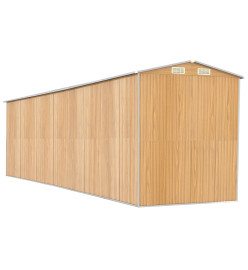 Abri de jardin Marron clair 192x772x223 cm Acier galvanisé