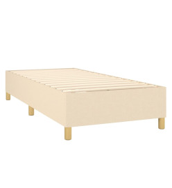 Lit à sommier tapissier avec matelas Crème 90x200 cm Tissu