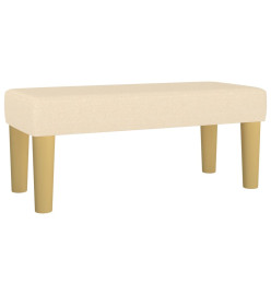 Lit à sommier tapissier avec matelas Crème 90x200 cm Tissu
