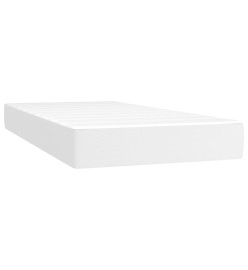 Lit à sommier tapissier avec matelas Blanc 90x200 cm Similicuir
