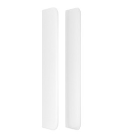 Tête de lit avec oreilles Blanc 93x16x118/128 cm Similicuir