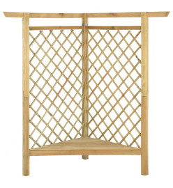 Pergola d'angle avec banc 166x81x174 cm Bois de pin imprégné