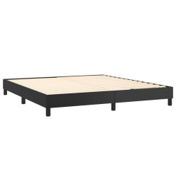 Sommier tapissier avec matelas et LED Noir 180x200cm Similicuir