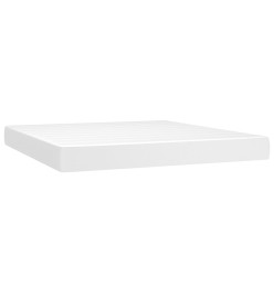 Lit à sommier tapissier avec matelas Blanc 180x200cm Similicuir