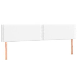 Lit à sommier tapissier avec matelas Blanc 180x200cm Similicuir