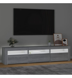 Meuble TV avec lumières LED Sonoma gris 180x35x40 cm